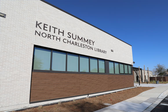 Exterior of Keith Summey North Charleston Library.