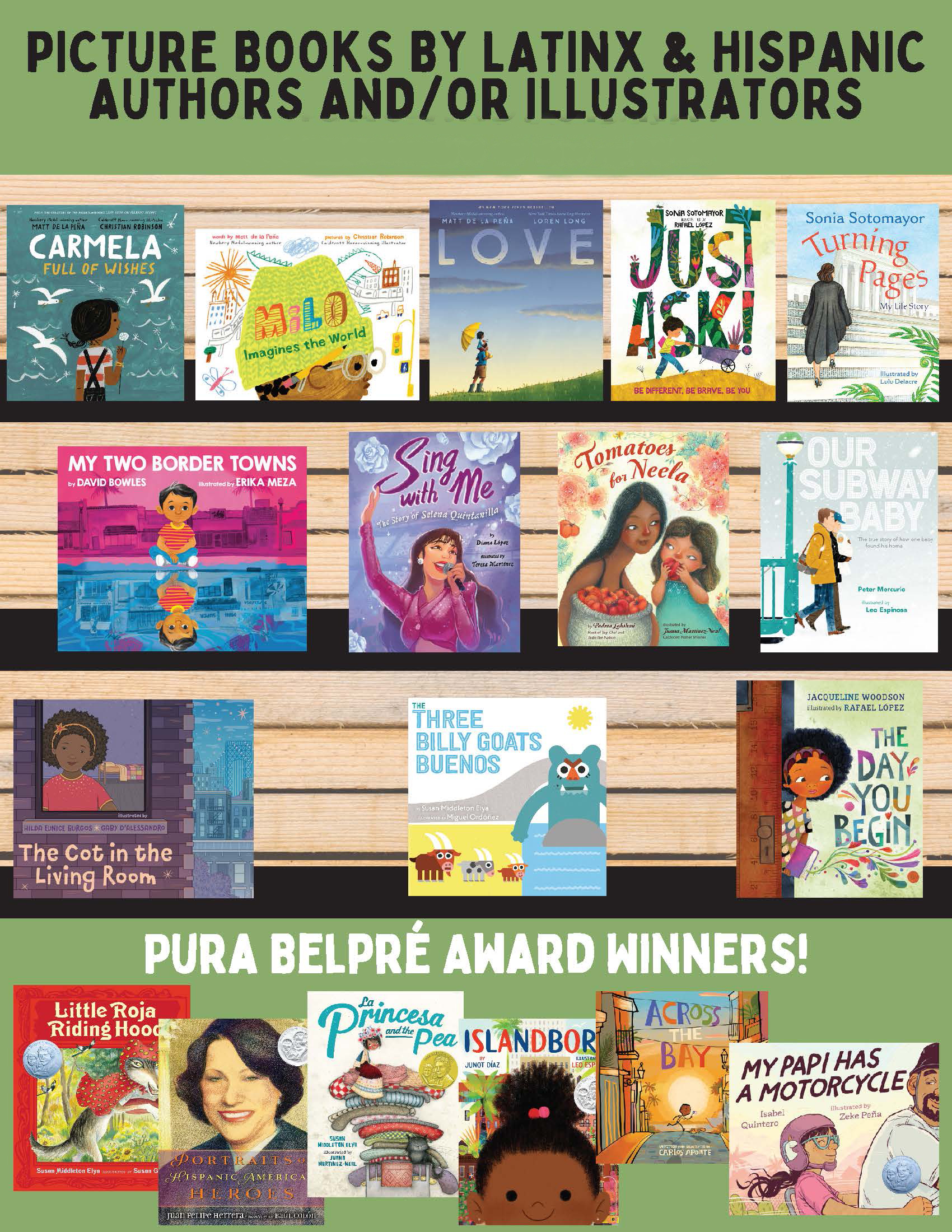 A list of recommended titles available at CCPL in honor of Hispanic Heritage Month.
