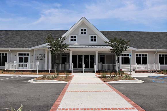Exterior of the St. Paul's Hollywood Library.