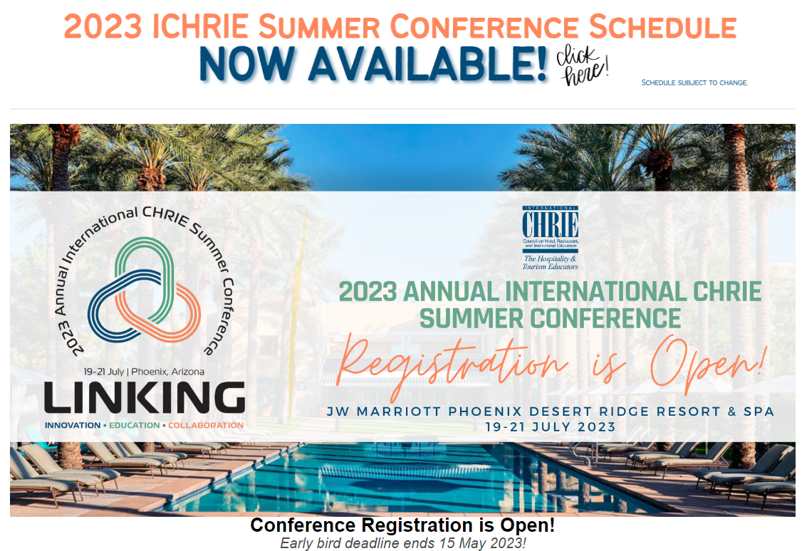 ichrie conference schedule available