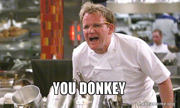 Gordon Ramsay calls you a donkey